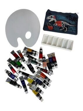 Art Paint Set with Palettes and Dino Pouch